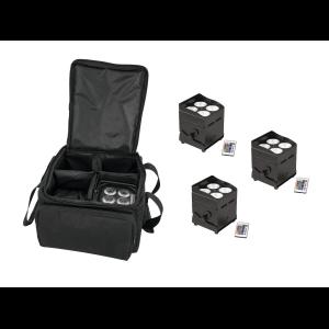 EUROLITE Set 4x AKKU UP-4 QCL Spot QuickDMX + SB-4 Soft-Bag L