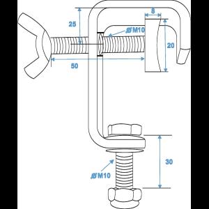 EUROLITE TH-52 Theatre Clamp sil