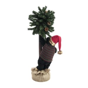 EUROPALMS Christmas bear, with fir, 105cm