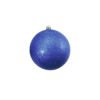 EUROPALMS Deco Ball 10cm, blue, glitter 4x