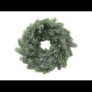 EUROPALMS Fir wreath, snowy, PE, 45cm