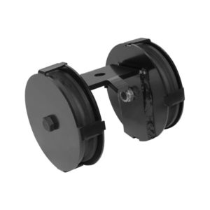 Eurotrack - Double Wheel Pulley - 85mm - Black