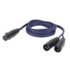 FL39 - bal. XLR/F 3 p. > 2 XLR/M 3 p. 1,5 m