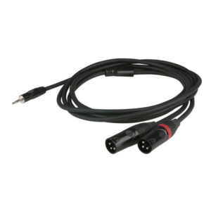 FLX46 - stereo mini Jack > 2 XLR/M 3p. corpo jack a incasso, 6m