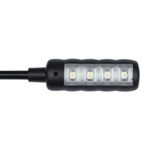 GooseLight XLR 3-pin con angolo a destra, LED bianco