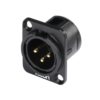 HICON XLR mounting plug 3pin HI-X3DM-G