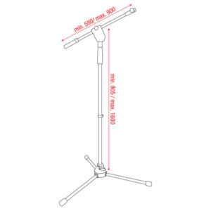 Microphone Stand Ergo1 905-1.600mm