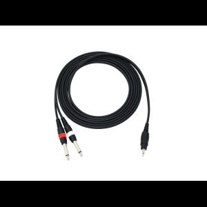 OMNITRONIC Adaptercable 3.5 Jack/2xJack 3m bk