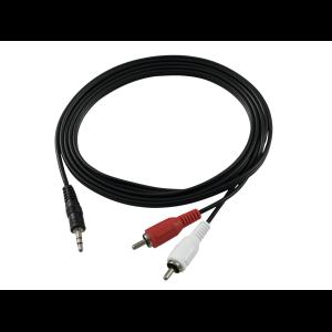 OMNITRONIC Adaptercable 3.5 Jack/2xRCA 3m bk