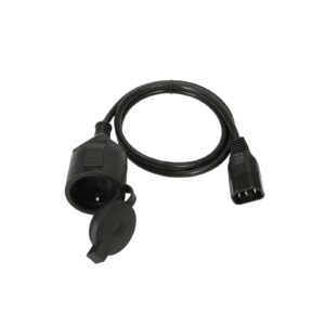 OMNITRONIC Adaptercable IEC(M)/Safety plug(F) 1m