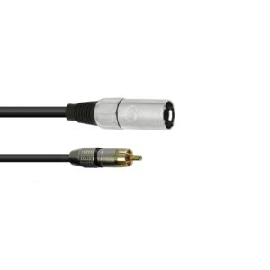 OMNITRONIC Adaptercable XLR(M)/RCA(M) 0.2m bk