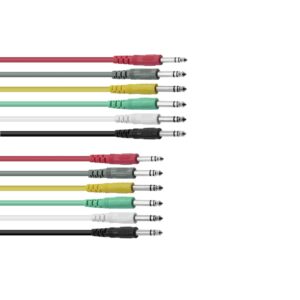 OMNITRONIC Jack cable 6.3 Patchcord stereo 6x0.9m