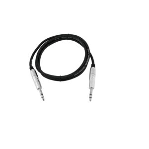 OMNITRONIC Jack cable 6.3 stereo 0,5m bk ROAD