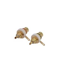 OMNITRONIC RCA mounting socket gold-plated 2x