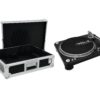 OMNITRONIC Set DD-5220L Turntable bk + Case tour Pro black -B-