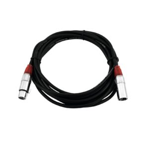 OMNITRONIC XLR cable 3pin 10m bk/rd