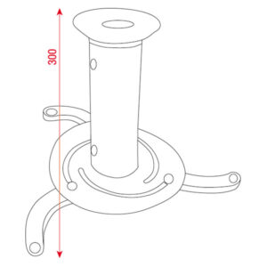 PRB-1 Staffa da soffitto per proiettore LCD corto