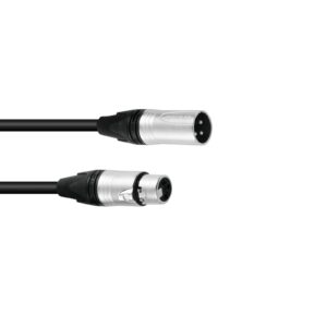 PSSO DMX cable XLR 3pin 20m bk Neutrik