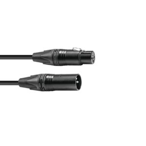 PSSO DMX cable XLR 3pin 5m bk Neutrik black connectors