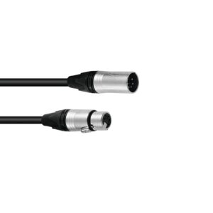 PSSO DMX cable XLR 5pin 0,5m bk Neutrik