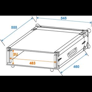 ROADINGER Amplifier Rack PR-1, 2U, 47cm deep