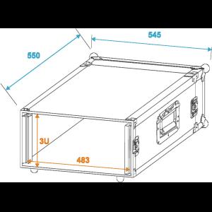 ROADINGER Amplifier Rack PR-1, 3U, 47cm deep