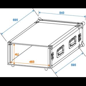 ROADINGER Amplifier Rack PR-2ST, 4U, 57cm deep