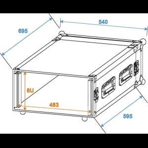 ROADINGER Amplifier Rack PR-2ST, 6U, 57cm deep