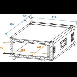 ROADINGER Amplifier Rack SP-2, 4U, shock-proof