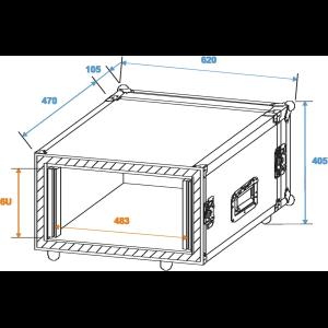 ROADINGER Amplifier Rack SP-2, 6U, shock-proof