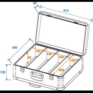 ROADINGER CD Case, black, 200 CDs, with Trolley