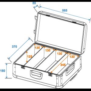 ROADINGER CD Case polished 120 CDs with Trolley