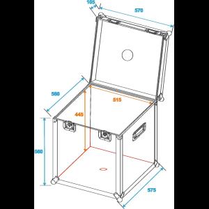 ROADINGER Flightcase Mirror Ball 50cm