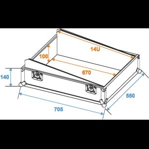 ROADINGER Mixer Case Pro MCB-19 sloping bk 14U