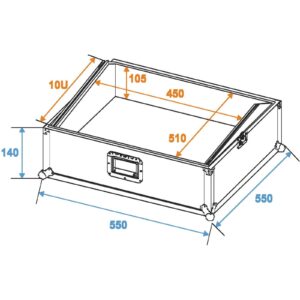 ROADINGER Mixer Case Pro MCB-19, sloping, black 10U