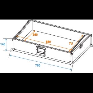 ROADINGER Mixer Case Pro MCB-27, sloping, bk, 7U