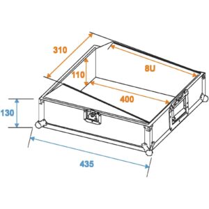 ROADINGER Mixer Case Road MCB-12 sloping 8U bk