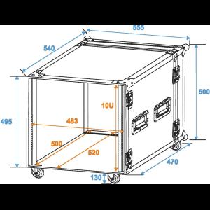 ROADINGER Rack Profi 10U 45cm with wheels