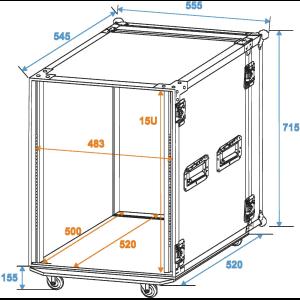 ROADINGER Rack Profi 15U 45cm with wheels