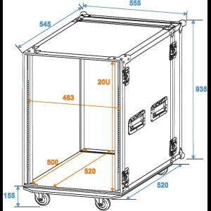 ROADINGER Rack Profi 20U 45cm with wheels