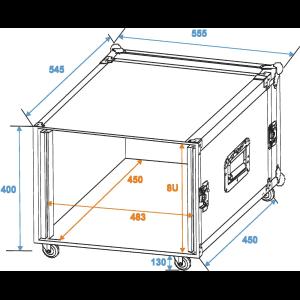 ROADINGER Rack Profi 8U 45cm with wheels