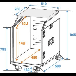 ROADINGER Special Combo Case LS5 Laptop Desk, 14U