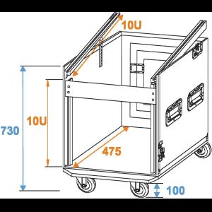 ROADINGER Special Combo Case Pro, 10U with wheels