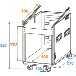 ROADINGER Special Combo Case Pro, 12U with wheels