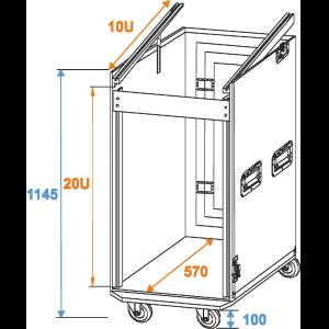 ROADINGER Special Combo Case Pro, 20U with wheels