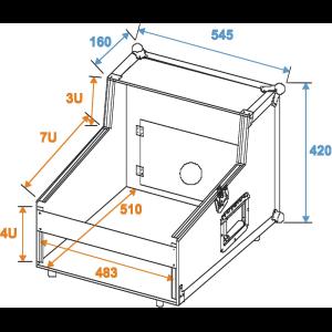 ROADINGER Special Mixer/CD Player Case 3/7/4U