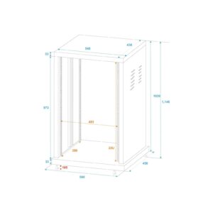 ROADINGER Steel Rack SR-19, 22U