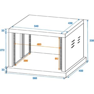 ROADINGER Steel Rack SR-19, 6U