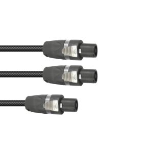 SOMMER CABLE Adaptercable Speakon/2xSpeakon 1m bk