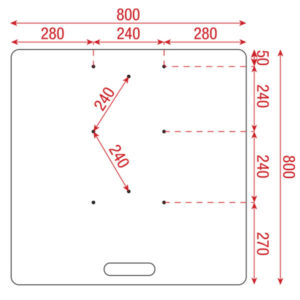 Universal baseplate 800 x 800